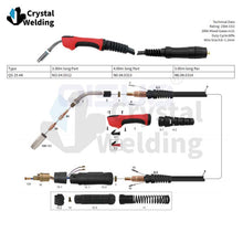 Load image into Gallery viewer, Tips for MB25AK 25A MIG Co2 Welding Torch