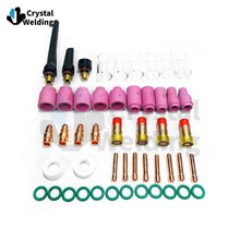 Load image into Gallery viewer, 49PCS TIG welding gun accessories WP-17/18/26 long back cap short back cap gas lens collet Ceramic nozzle