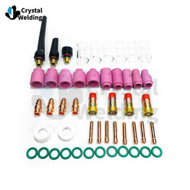 49PCS TIG welding gun accessories WP-17/18/26 long back cap short back cap gas lens collet Ceramic nozzle