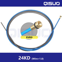 Load image into Gallery viewer, MIG Euro Steel Wire Liner Red Blue Copper Liners 1.0mm 1.2mm for Binzel Style MIG/Mag/CO2 Welding Gas Torch 24kd 36kd