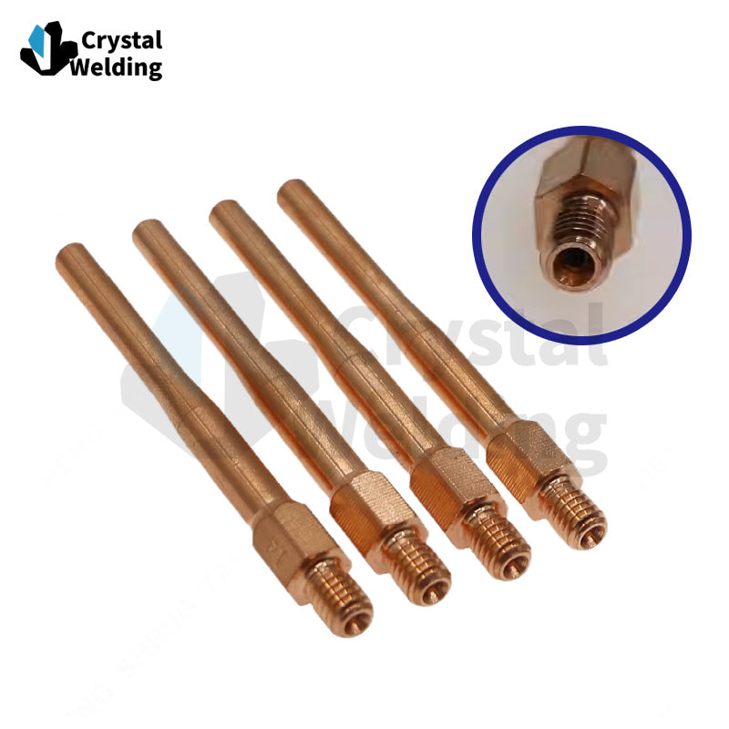 M6 70mm Extended Tips Nozzle for Robot CuCrZr Copper Long Wire Feed MIG Welding Protective 350A Special Conductive Reducer