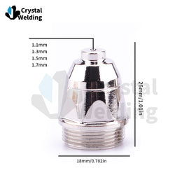 20PCS P80 Nozzle Electrode Plasma cutting torch accesscories 1.1/1.3/1.5/1.7