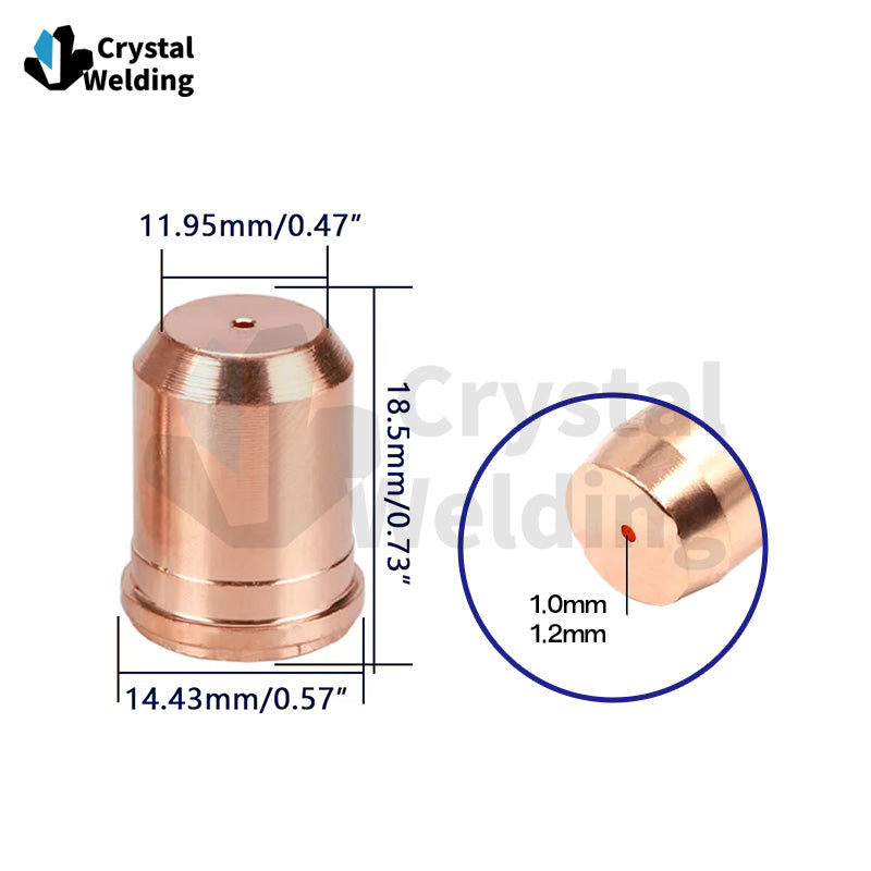 Plasma Electrode Pr0117 Nozzle Tip 1.0mm / 1.2mm for Trafimet S105 Torch
