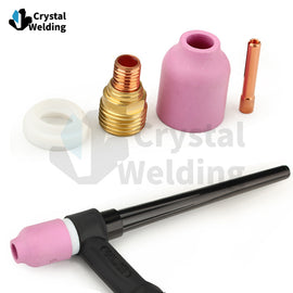 WP9 TIG Welding Torch Consumable, TIG Torch Gas Diffuser, Ceramic Nozzle with Mesh Screen, Gas Guide