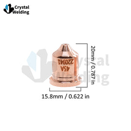 5PCS non-original Plasma Cutting Consumable Plasma Nozzle 220941 For Powermax105 Torch