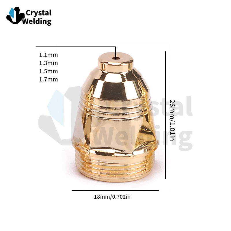 P-80 Gas Plasma Cutting Electrode Nozzle P80 Copper Surface gilding Cutter Accessories Parts Plasma cutting spare parts