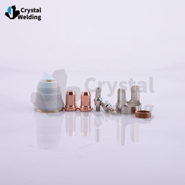 Plasma Cutting Contact Nozzle Electrode 0.9mm 0.035′′ Tip Current Ring Bracket Protection Cap for PT-60 Ipt60 PT60 Ipt-40 Torch Plasma Tip 1.0mm 1.1mm