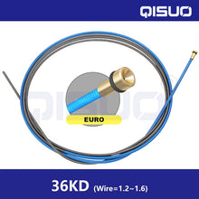 Load image into Gallery viewer, MIG Euro Steel Wire Liner Red Blue Copper Liners 1.0mm 1.2mm for Binzel Style MIG/Mag/CO2 Welding Gas Torch 24kd 36kd