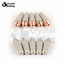 Load image into Gallery viewer, Two Protected Torch Consumable CuCrZr/Copper Coated Tip Non-stick Welding Slag Coated Nozzle for Matsushita