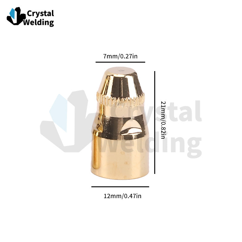 P-80 Gas Plasma Cutting Electrode Nozzle P80 Copper Surface gilding Cutter Accessories Parts Plasma cutting spare parts