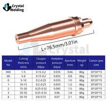 Load image into Gallery viewer, 2-1-101 Copper Welding Nozzle for Acetylene &amp; 1-GPN Propane Cutting for Various Applications