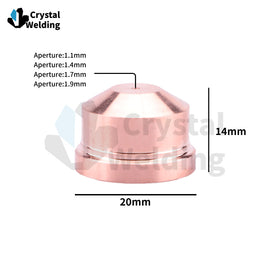 10PCS A101 A141 Plasma Nozzle 1.7mm 1.4mm 1.1mm Plasma Cutter Torch Consumables for Trafimet Plasma Cutting Torch