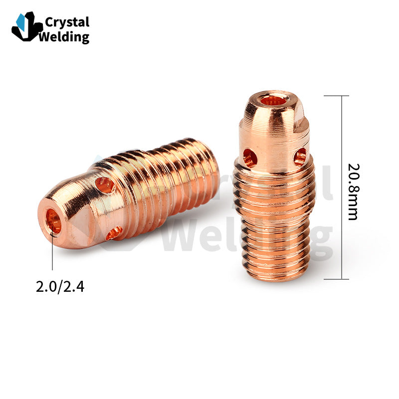 WP9 TIG Welding Torch Consumable, TIG Torch Gas Diffuser, Ceramic Nozzle with Mesh Screen, Gas Guide