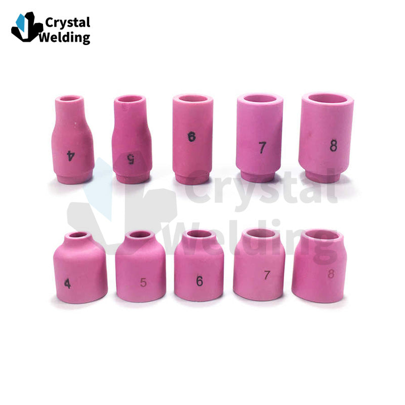 49PCS TIG welding gun accessories WP-17/18/26 long back cap short back cap gas lens collet Ceramic nozzle
