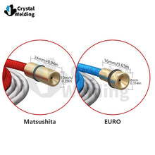 Load image into Gallery viewer, MIG Euro Steel Wire Liner Red Blue Copper Liners 1.0mm 1.2mm for Binzel Style MIG/Mag/CO2 Welding Gas Torch 24kd 36kd