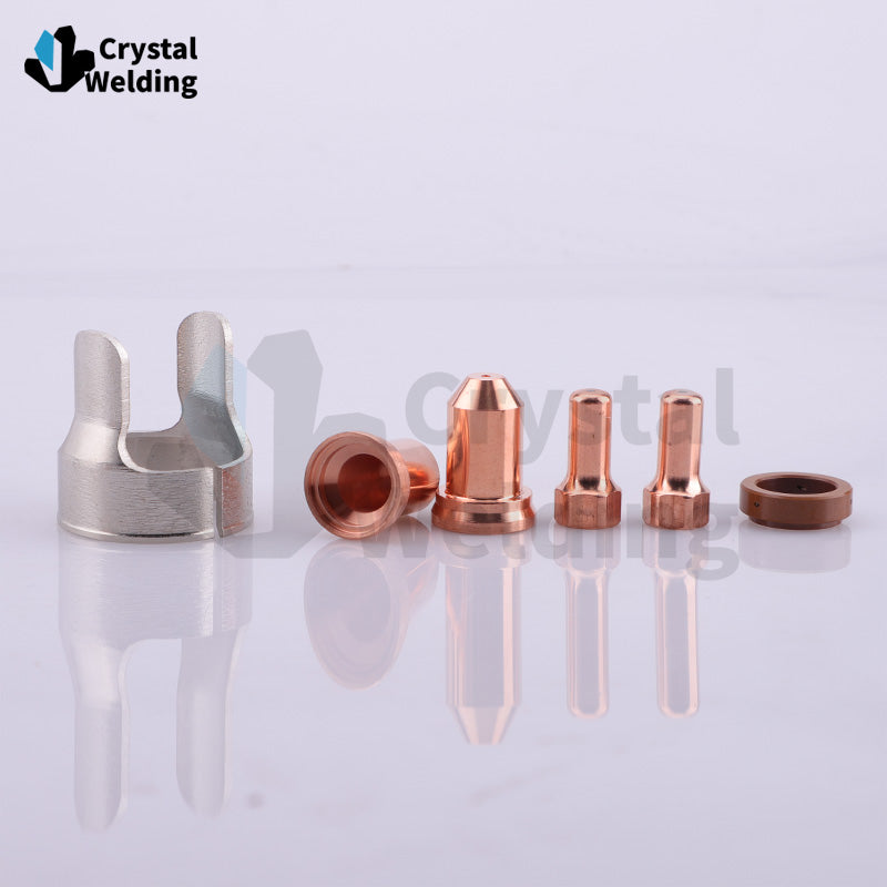 Plasma Cutting Consumables Kit PT-80 IPT-80 PTM-80 PT80 Electrode Tip Nozzle Swirl Ring Torch