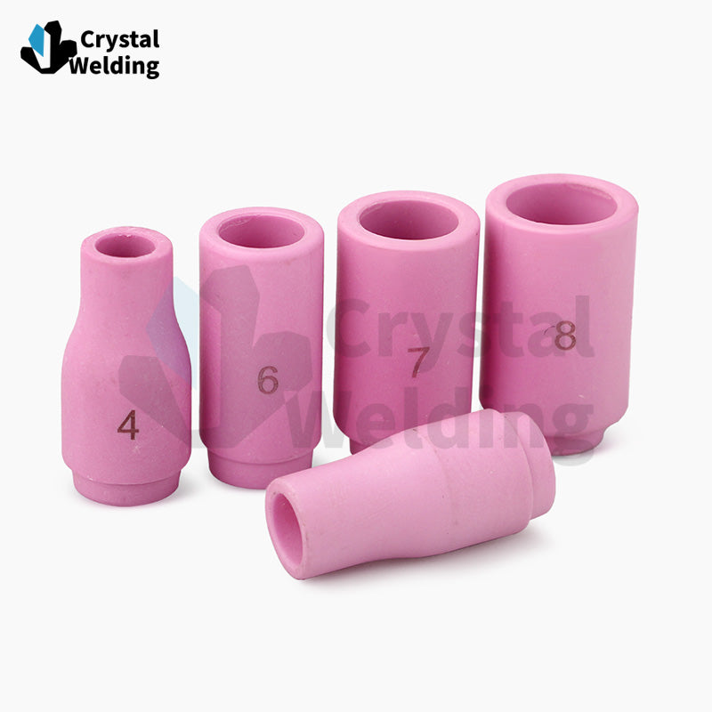 WP9 TIG Welding Torch Consumable, TIG Torch Gas Diffuser, Ceramic Nozzle with Mesh Screen, Gas Guide