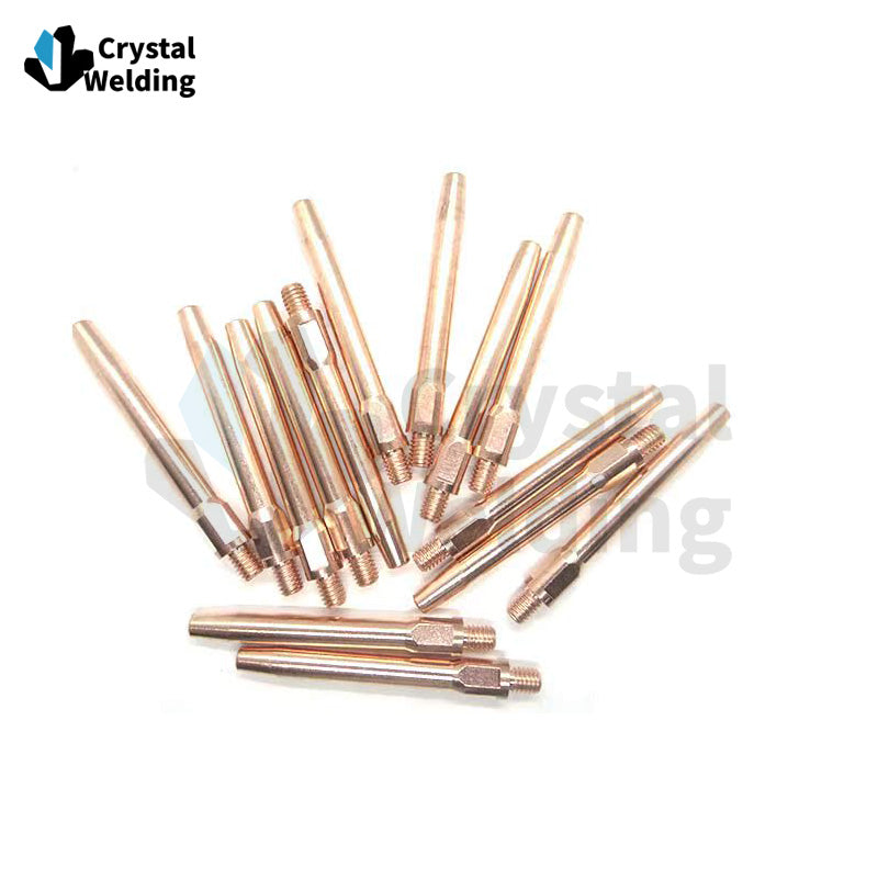 M6 70mm Extended Tips Nozzle for Robot CuCrZr Copper Long Wire Feed MIG Welding Protective 350A Special Conductive Reducer