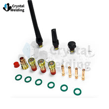 Load image into Gallery viewer, 22PCS TIG welding accessories set WP-17/18/26 long back cap short back cap gas lens collet clear nozzle