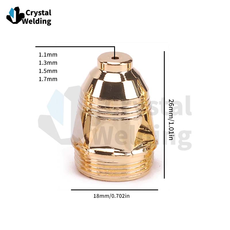 P-80 Gas Plasma Cutting Nozzle P80 Copper Surface gilding Cutter Accessories Parts Plasma cutting spare parts